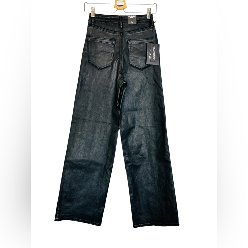 blankNYC Coated Black Franklin Wide Leg High Waisted Spartacus Jeans - Picture 5 of 14